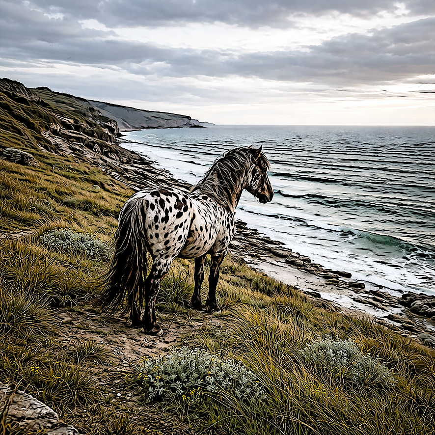 Appaloosa am Meer