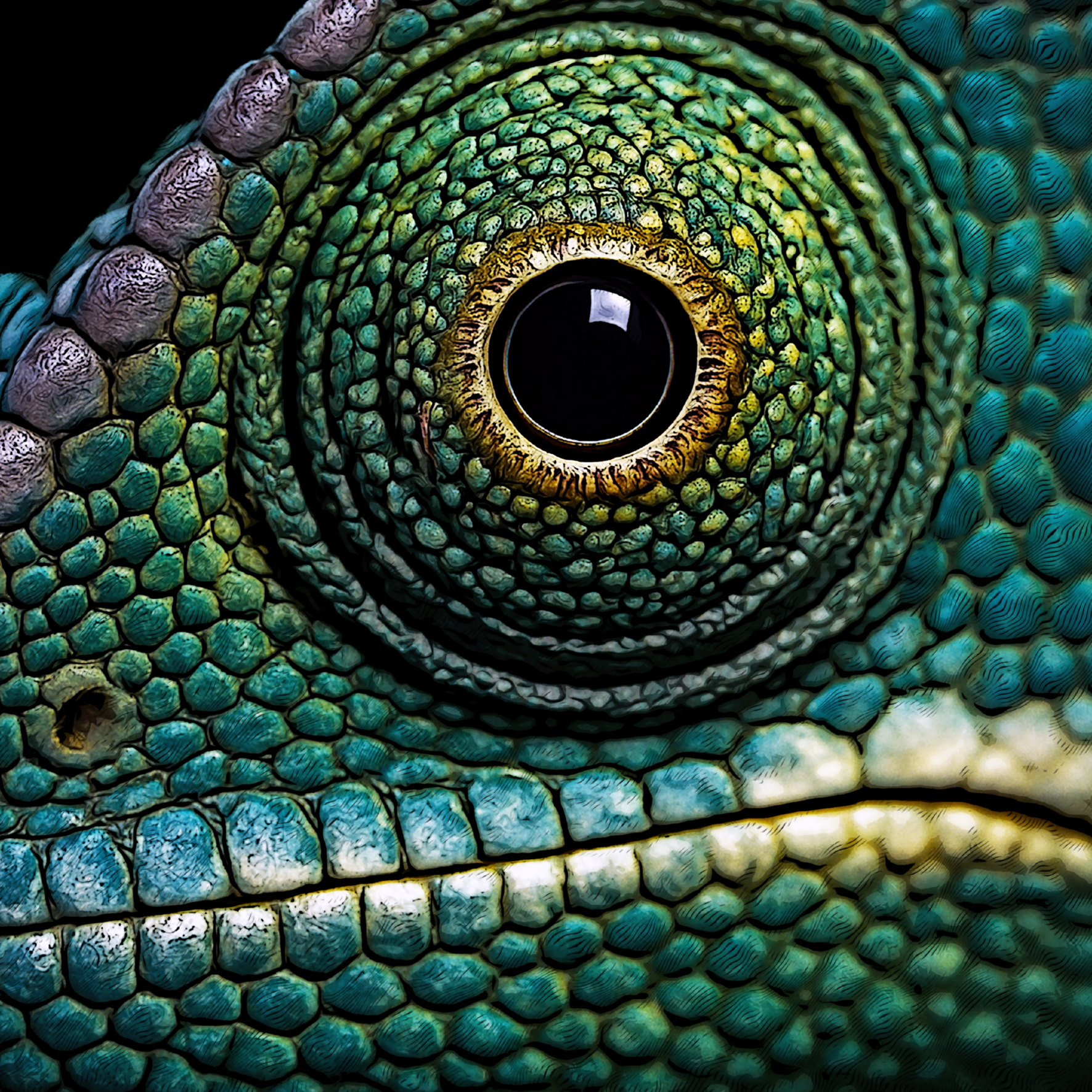 Design Chamäleon-Auge