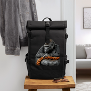Rolltop Rucksack - Schwarz
