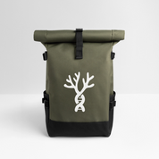 Roll Top Backpack - olive/black