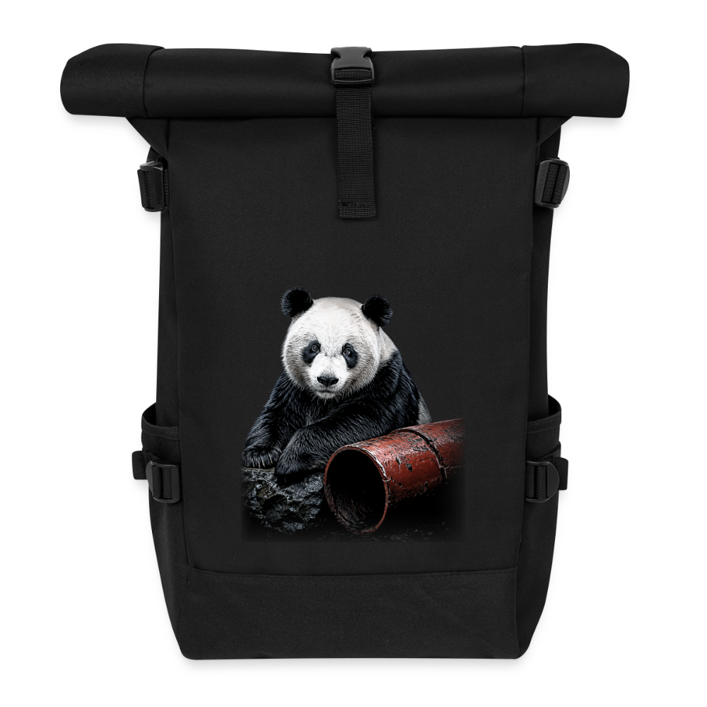 Rolltop Rucksack - Schwarz