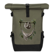 Rolltop Rucksack - Olive/Schwarz