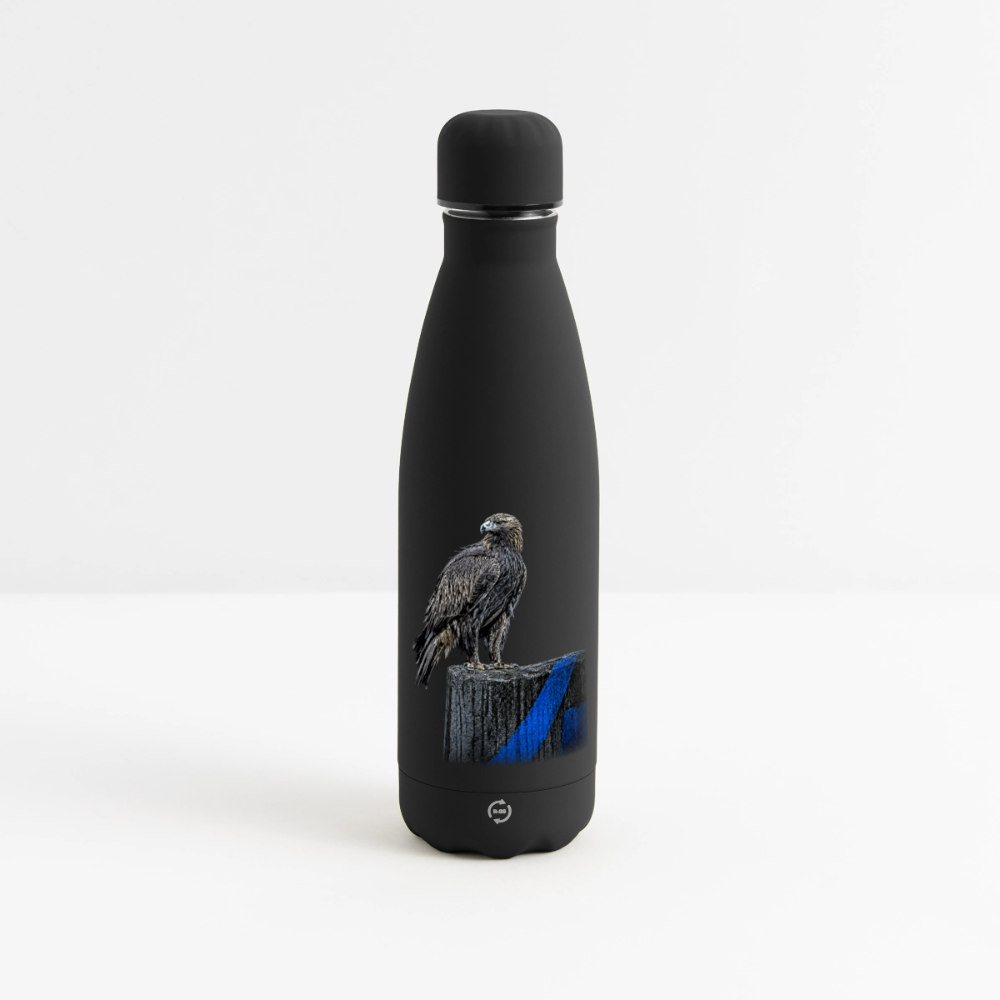 Matte Isolierflasche Adler - Schwarz