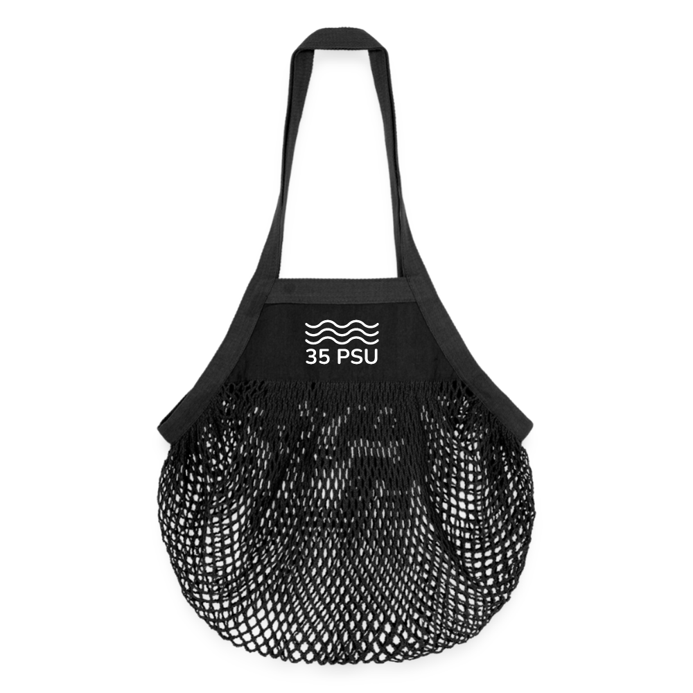 Organic Mesh-Einkaufstasche - Schwarz
