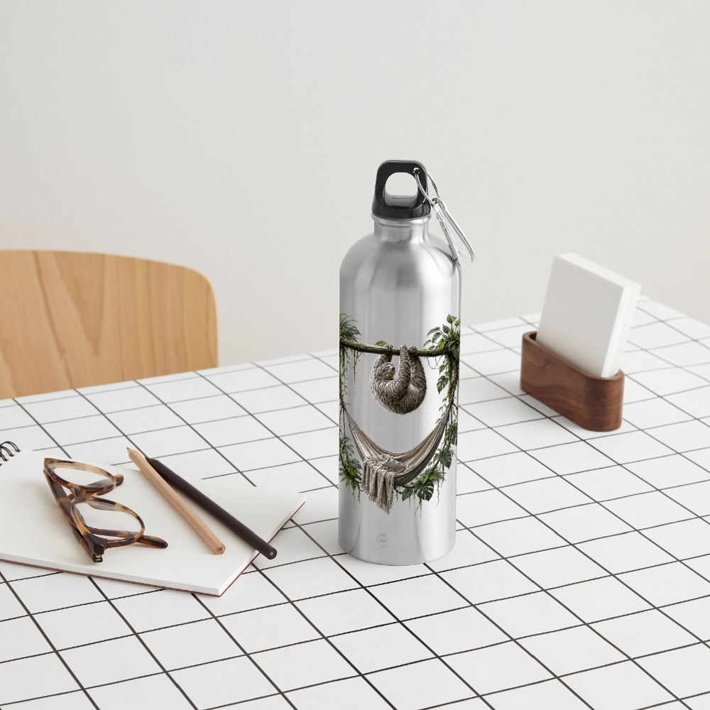 Panorama Trinkflasche mit Karabiner 750 ml - Lightsilver