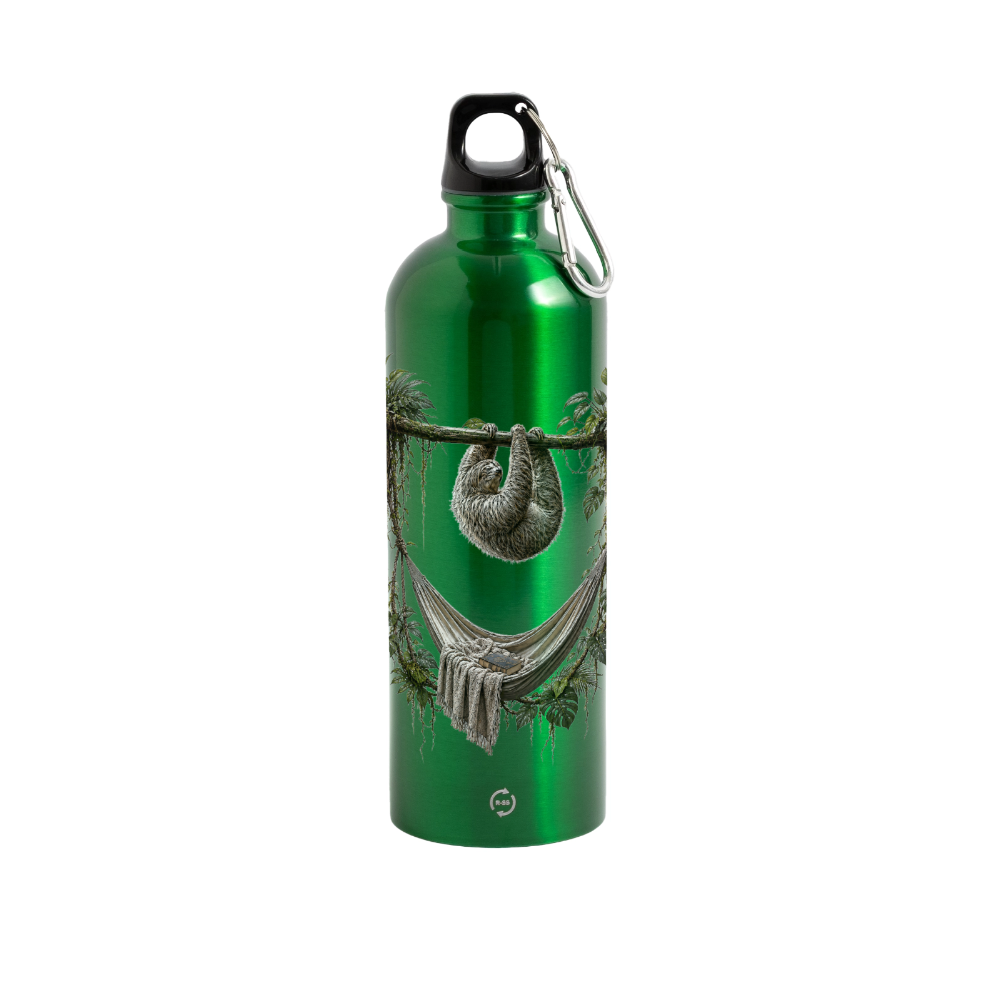 Panorama Trinkflasche mit Karabiner 750 ml - Kelly Green