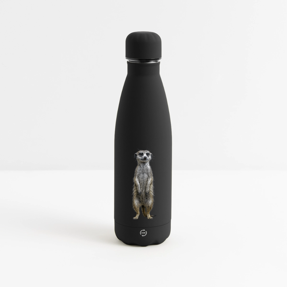 Matte Panorama Isolierflasche 500 ml - Schwarz