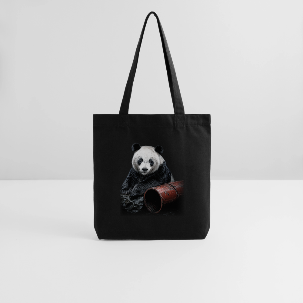 Stoffbeutel Panda - Schwarz