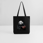 Stoffbeutel Panda - Schwarz
