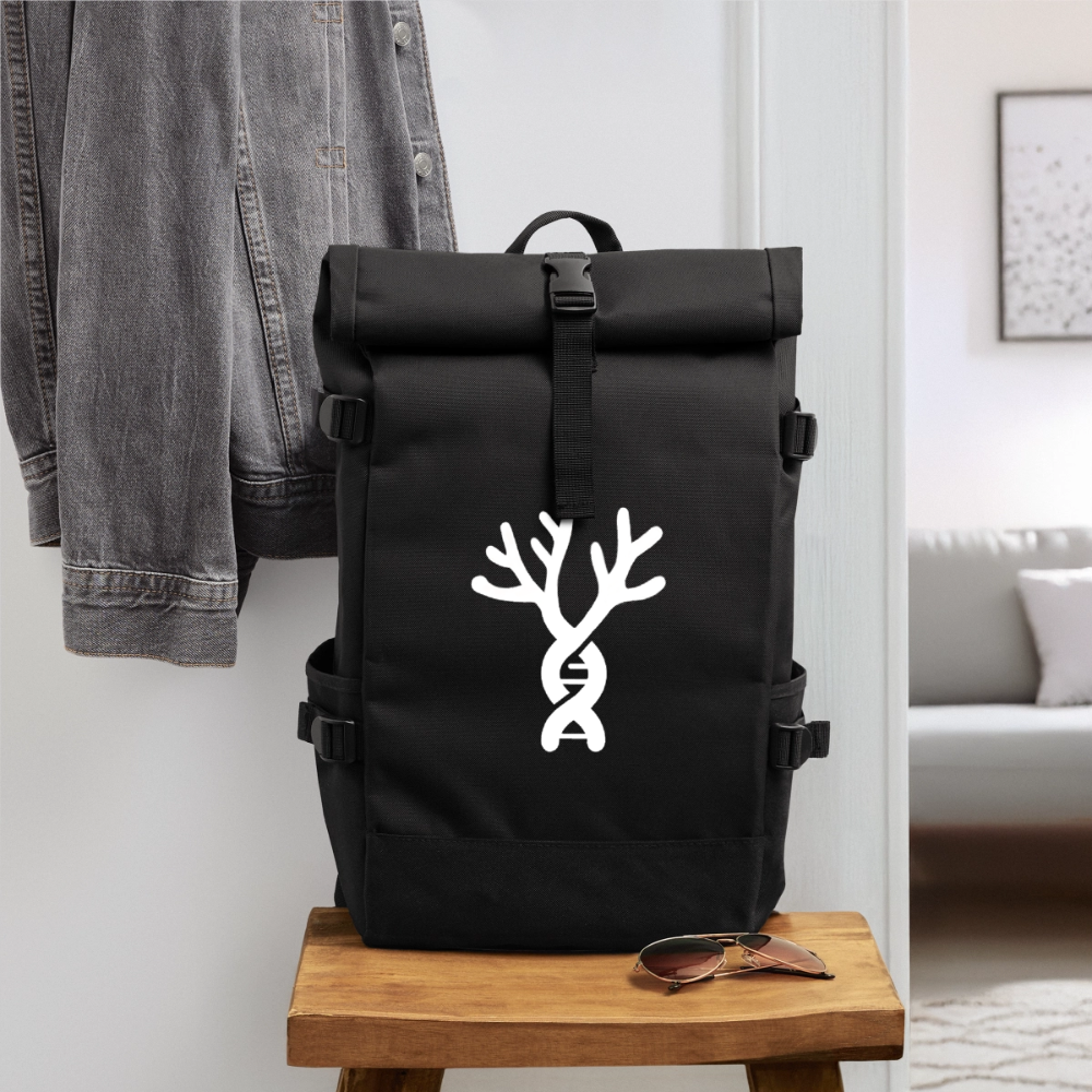 Roll Top Backpack - black