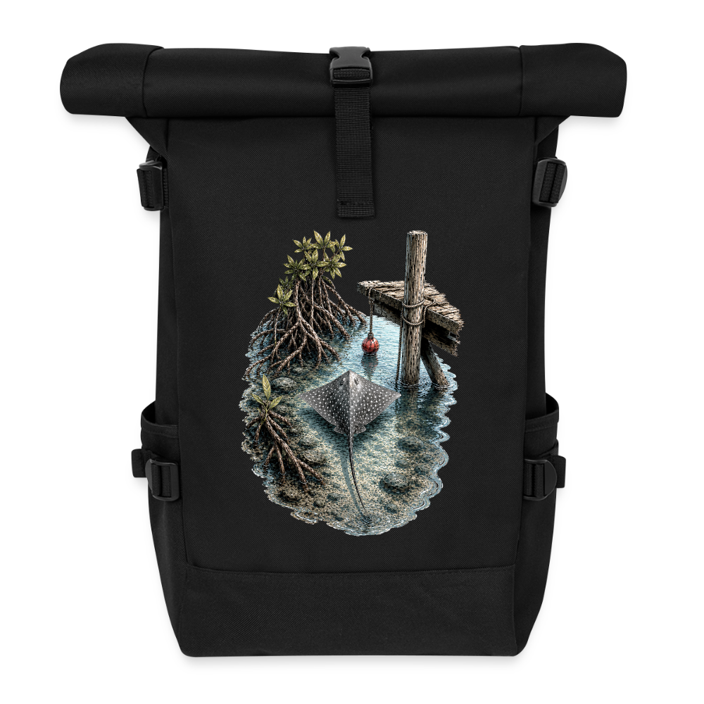 Rolltop Rucksack - Schwarz