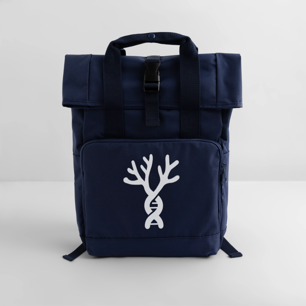 Rolltop Rucksack mit zwei Griffen - Navy