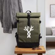 Roll Top Backpack - olive/black