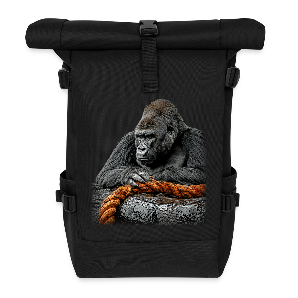 Rolltop Rucksack - Schwarz
