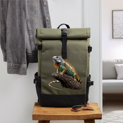 Rolltop Rucksack - Olive/Schwarz