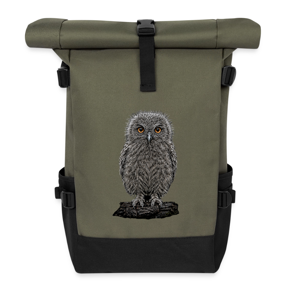 Rolltop Rucksack - Olive/Schwarz