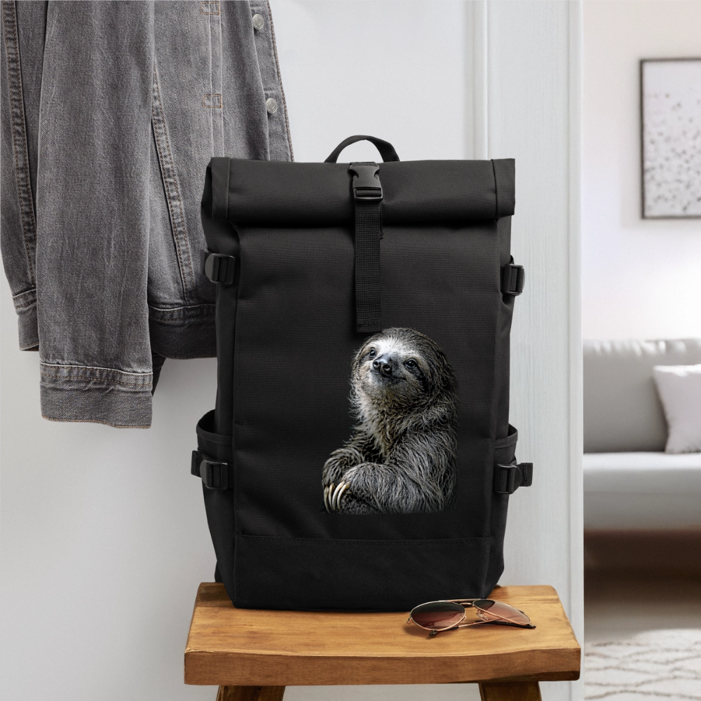 Rolltop Rucksack - Schwarz