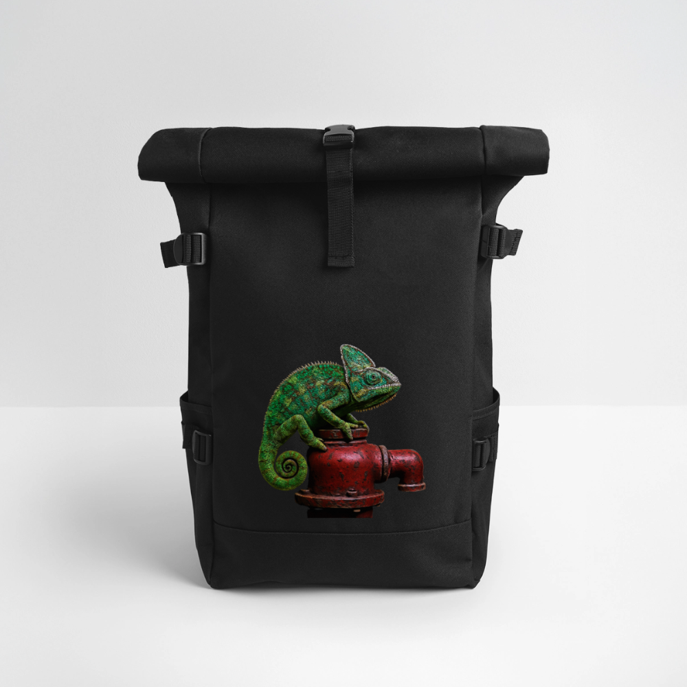 Rolltop Rucksack - Schwarz