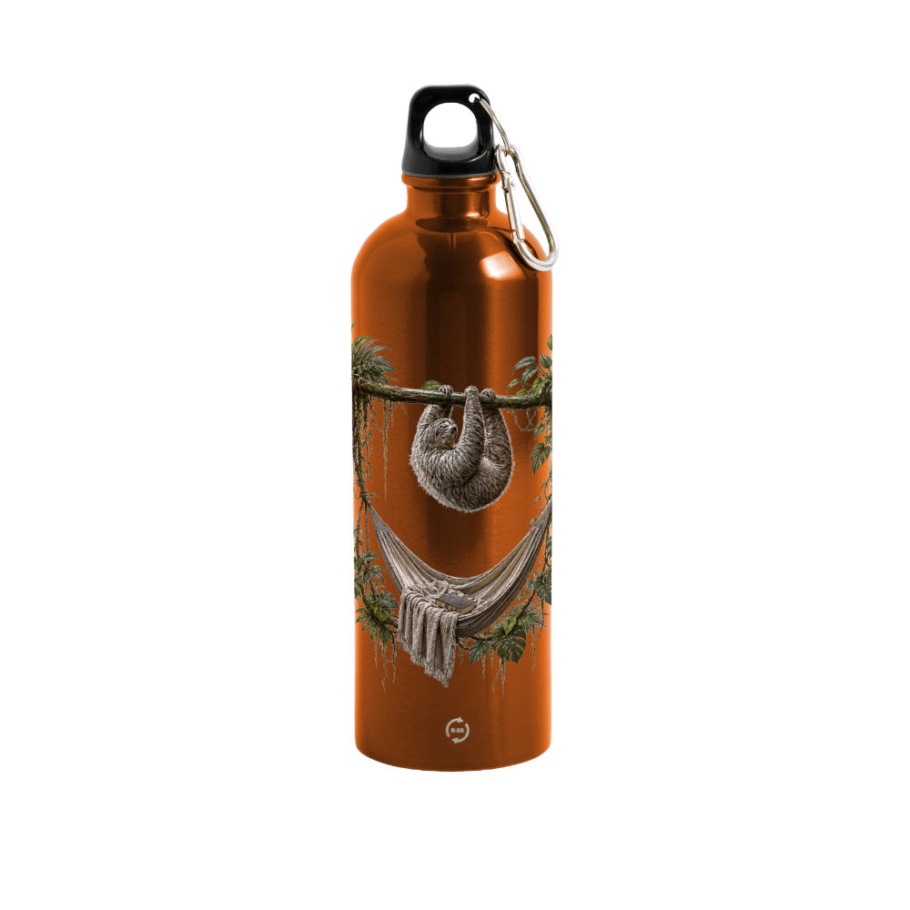 Panorama Trinkflasche mit Karabiner 750 ml - Orange