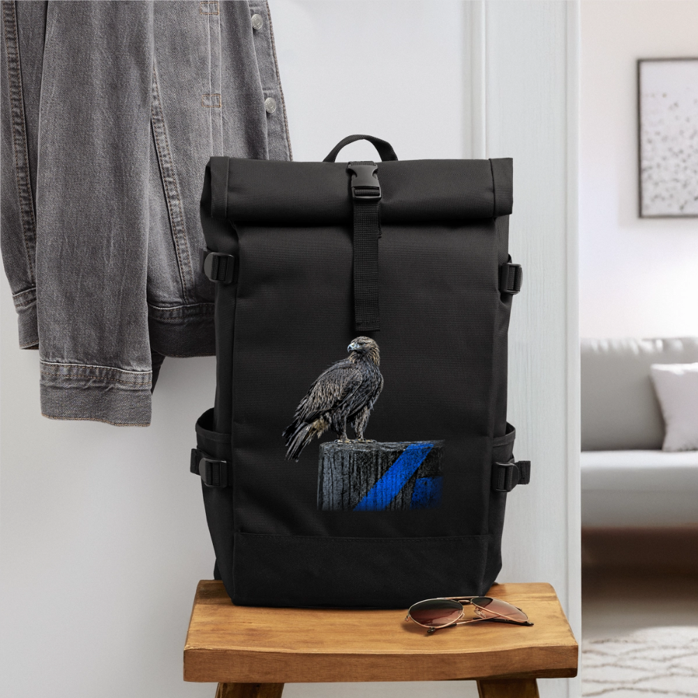 Rolltop Rucksack - Schwarz
