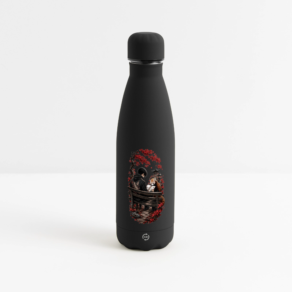 Matte Panorama Isolierflasche 500 ml - Schwarz