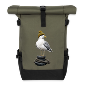 Rolltop Rucksack - Olive/Schwarz