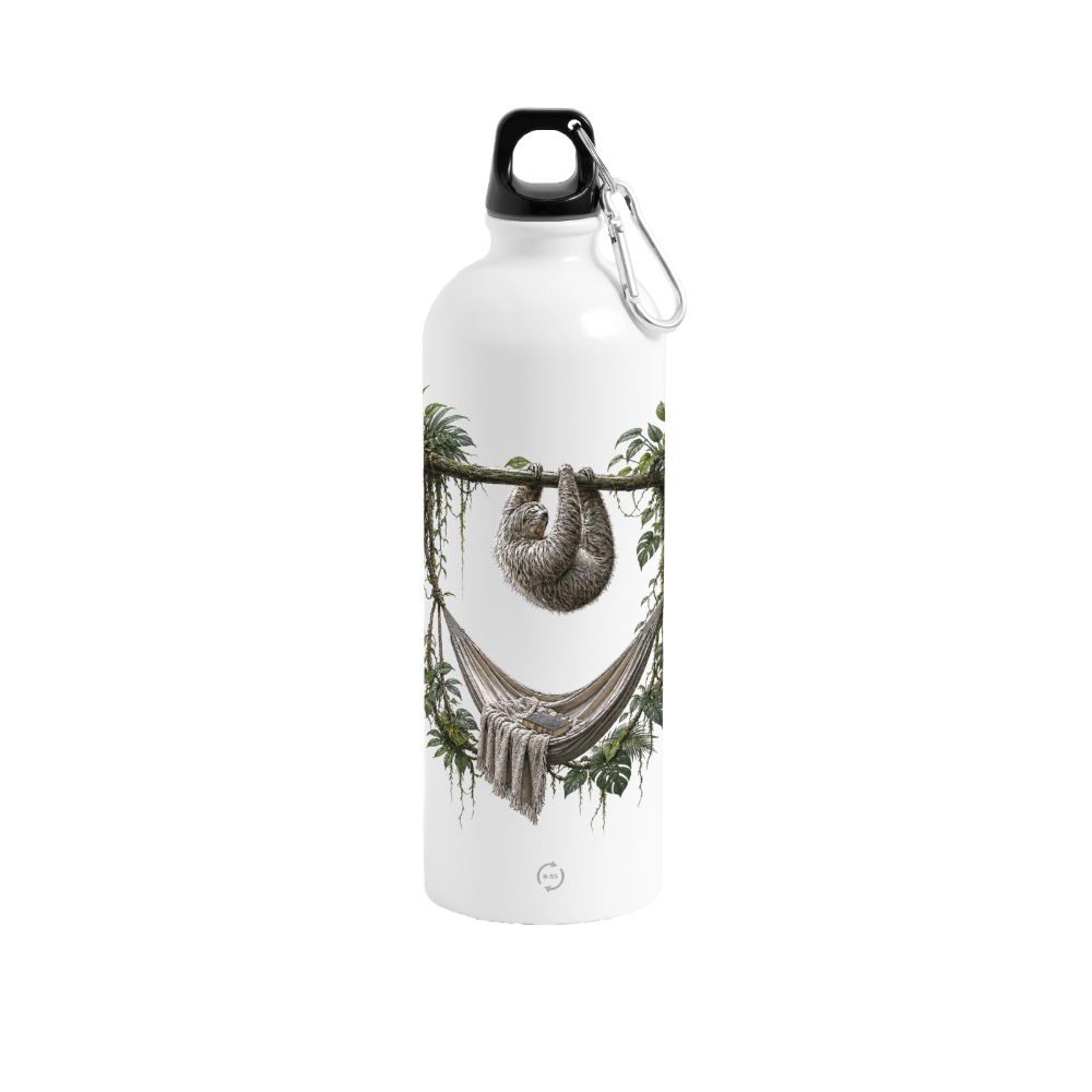 Panorama Trinkflasche mit Karabiner 750 ml - Weiß