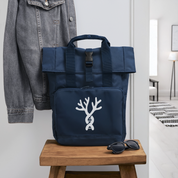 Rolltop Rucksack mit zwei Griffen - Navy