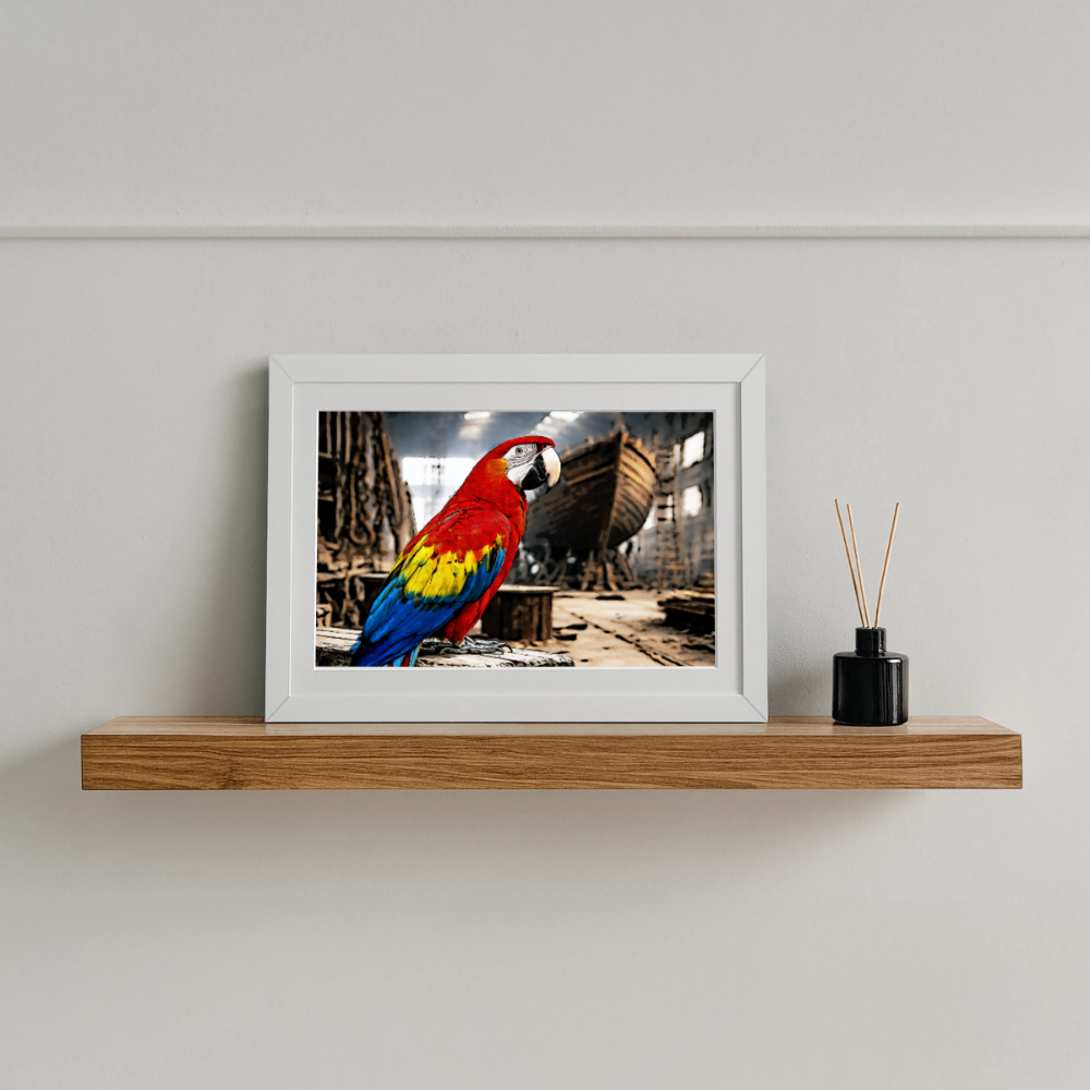 Gerahmtes Poster (37 × 27 cm) - Weiß