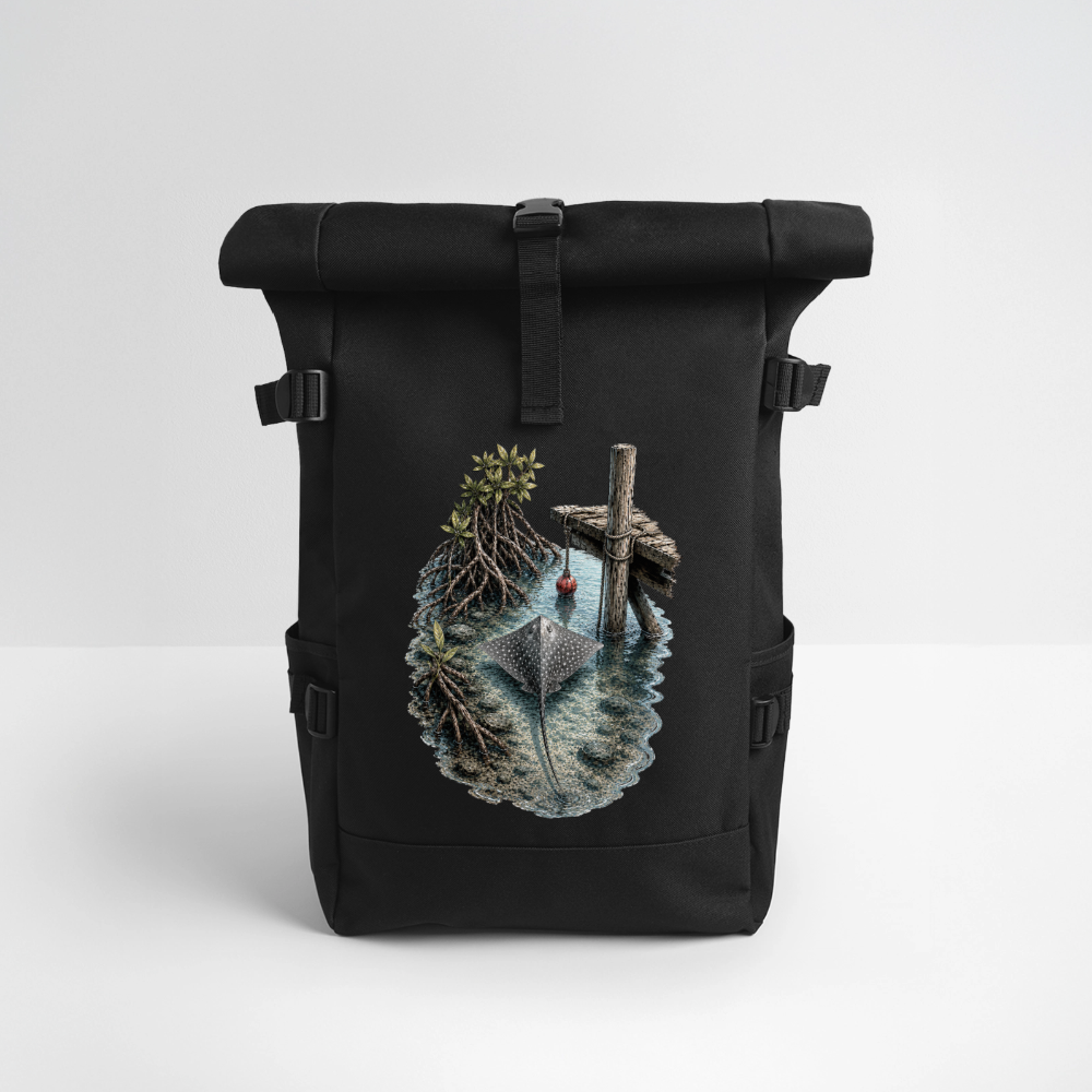 Rolltop Rucksack - Schwarz