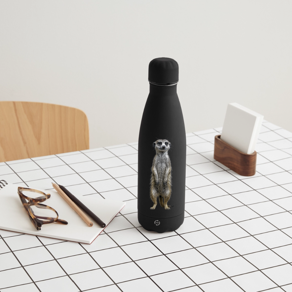 Matte Panorama Isolierflasche 500 ml - Schwarz