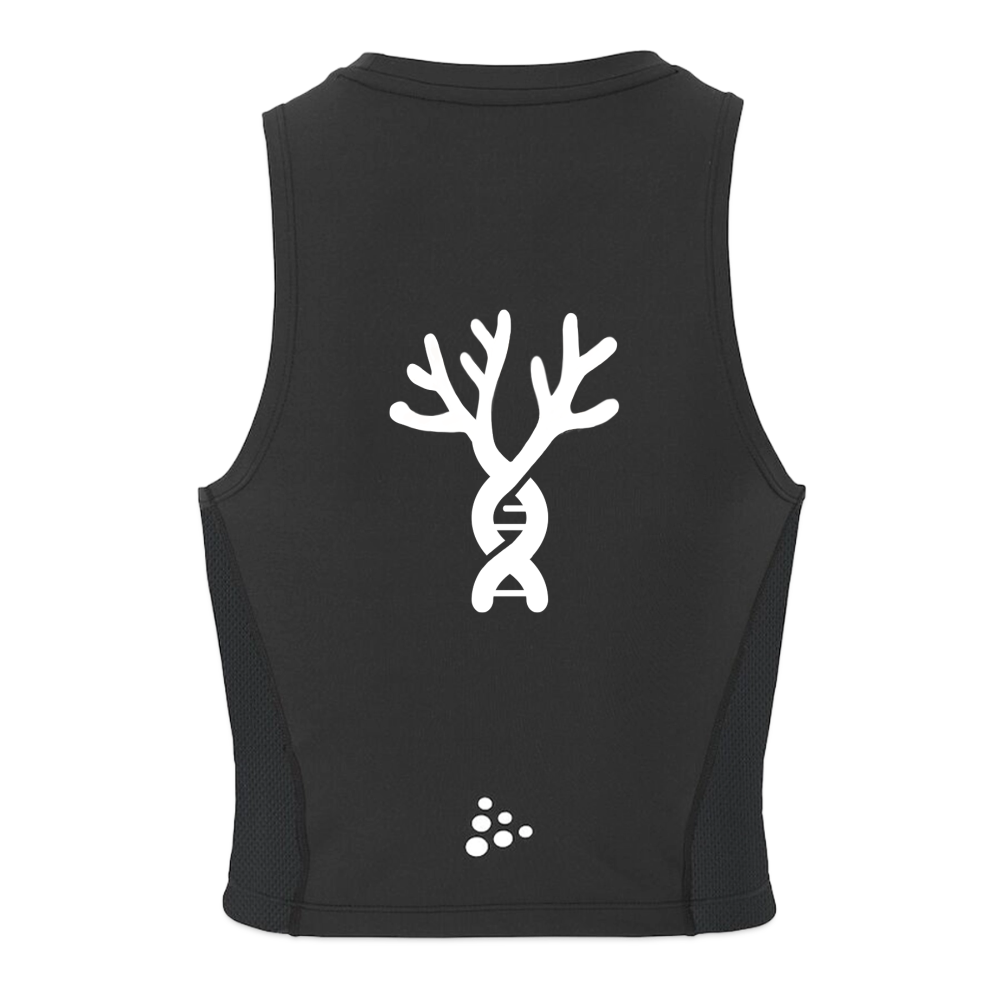 CRAFT Rush 2.0 Frauen Crop Singlet Coral DNA - Schwarz