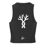 CRAFT Rush 2.0 Frauen Crop Singlet Coral DNA - Schwarz
