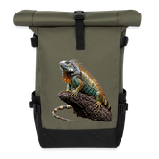 Rolltop Rucksack - Olive/Schwarz