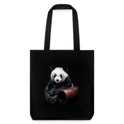 Stoffbeutel Panda - Schwarz