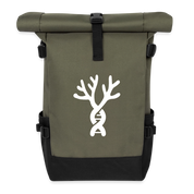 Roll Top Backpack - olive/black