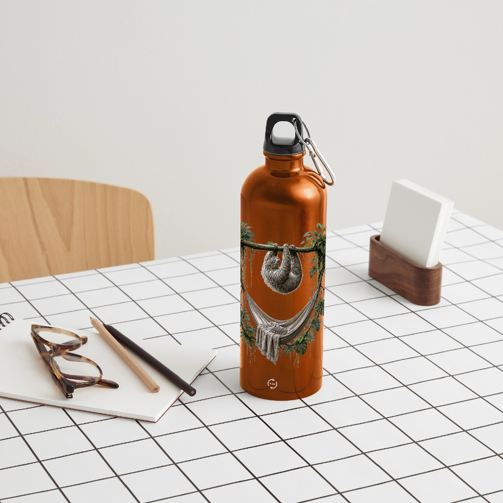Panorama Trinkflasche mit Karabiner 750 ml - Orange