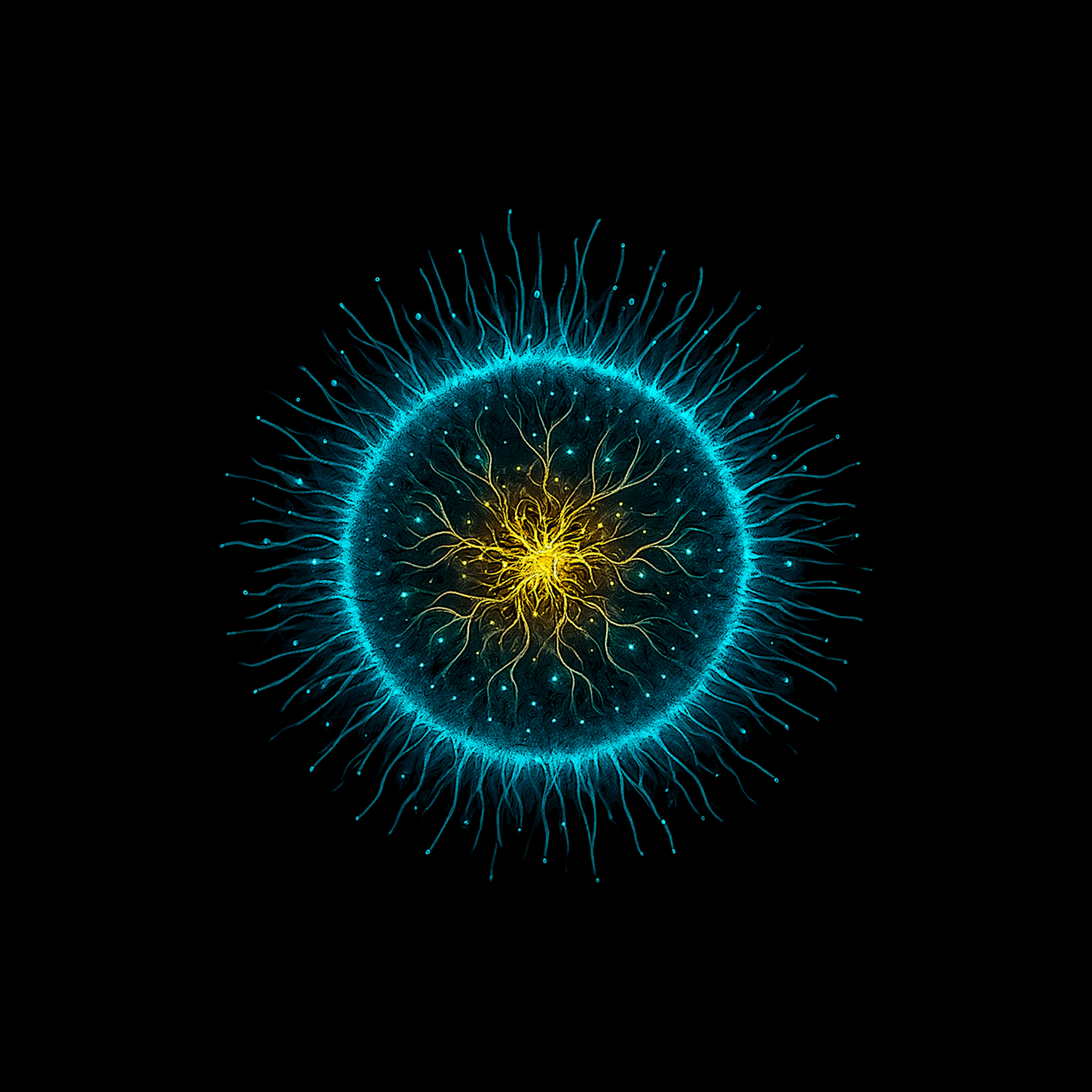 Bild aus Premium-Papier in Metall-Rahmen, Motiv: Biolumineszens