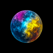 Bild aus Premium-Papier in Metall-Rahmen, Motiv: Farbdiffusion