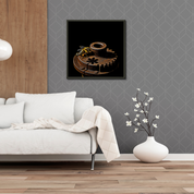 Bild aus Premium-Papier in Metall-Rahmen, Motiv: Biene