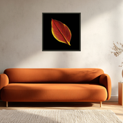 Bild aus Premium-Papier in Metall-Rahmen, Motiv: Inferno Leaf