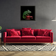 Bild aus Premium-Papier in Metall-Rahmen, Motiv: Chamäleon