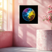 Bild aus Premium-Papier in Metall-Rahmen, Motiv: Farbdiffusion