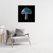 Bild aus Premium-Papier in Metall-Rahmen, Motiv: Crystal Shroom