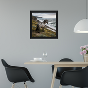 Gerahmte Leinwand, Design Appaloosa am Meer