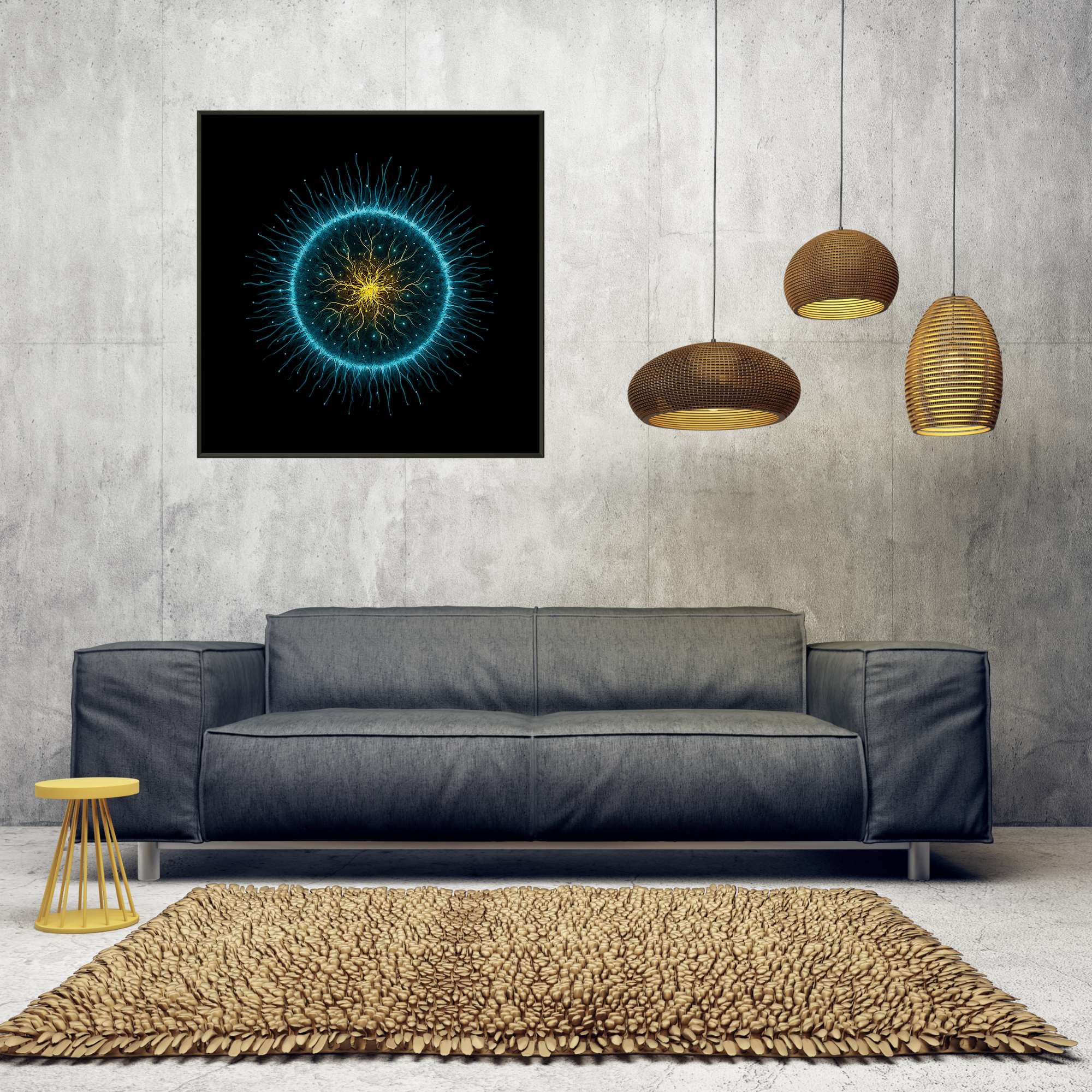 Bild aus Premium-Papier in Metall-Rahmen, Motiv: Biolumineszens