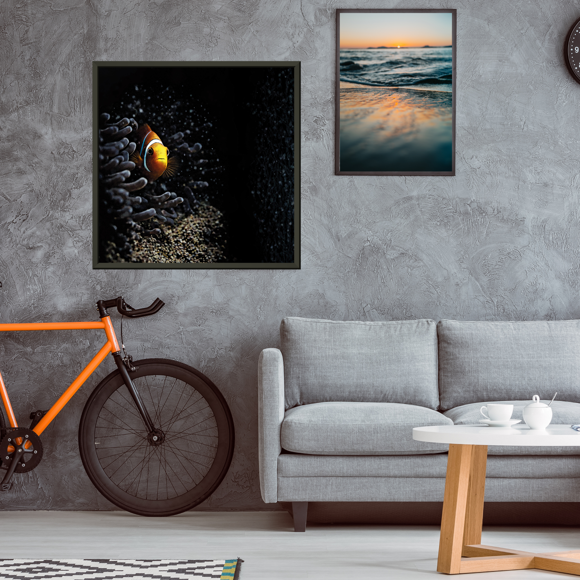 Leinwand gerahmt, Design Ocellaris-Clownfisch