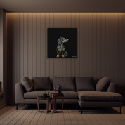 Bild aus Premium-Papier in Metall-Rahmen, Motiv: Dackel