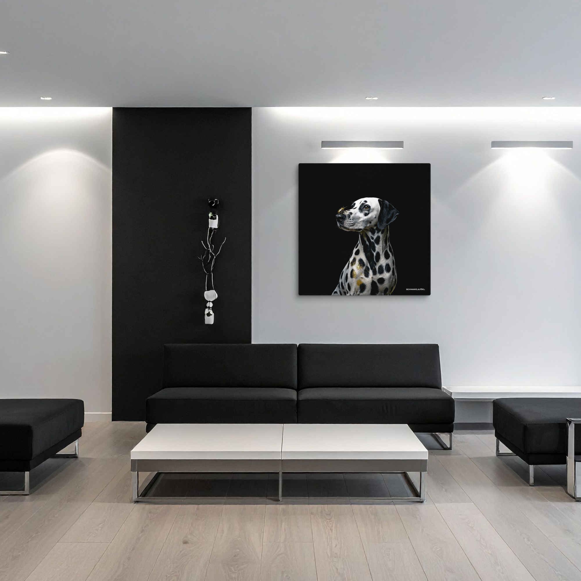 Bild aus Premium-Papier in Metall-Rahmen, Motiv: Dalmatiner