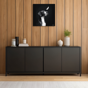 Bild aus Premium-Papier in Metall-Rahmen, Motiv: Dogge